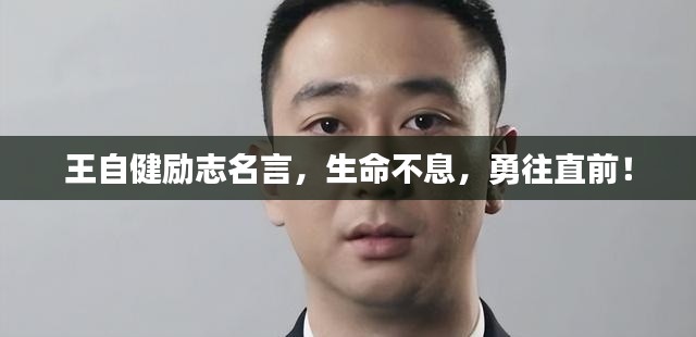 王自健励志名言，生命不息，勇往直前！